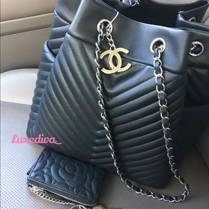 Chanel large urban spirit drawstring bucket tote